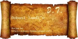 Dobosi Tamás névjegykártya