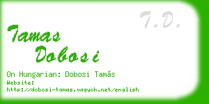 tamas dobosi business card