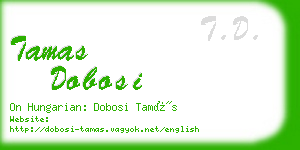 tamas dobosi business card